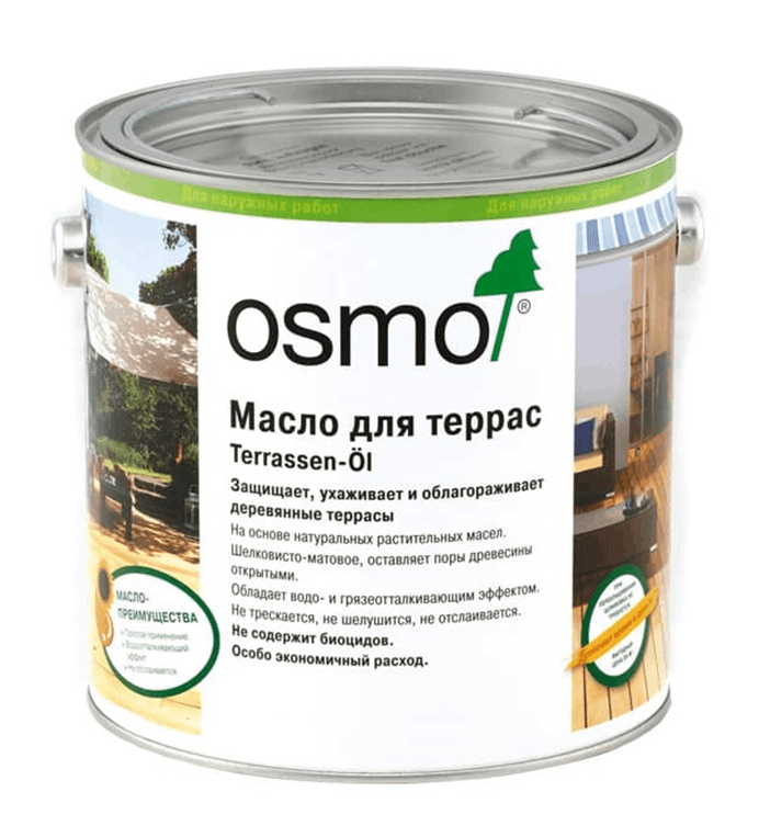 Масло для террасной доски OSMO Terrassen Öl цвет Орегон
